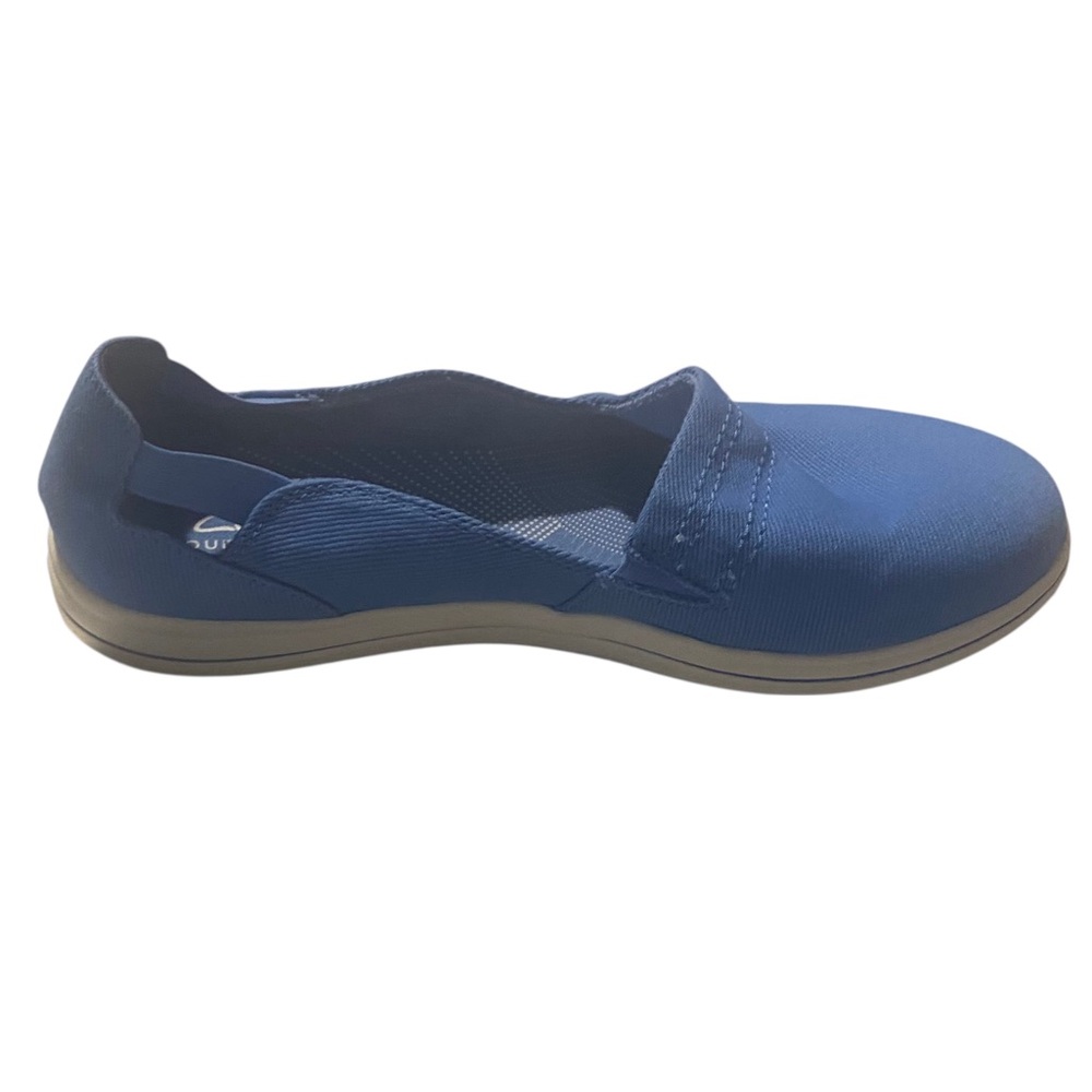 Clarks Cloudstepper Women's Blue Canvas Slip-On Shoes Sz 9.5 - Picture 2 of 8
